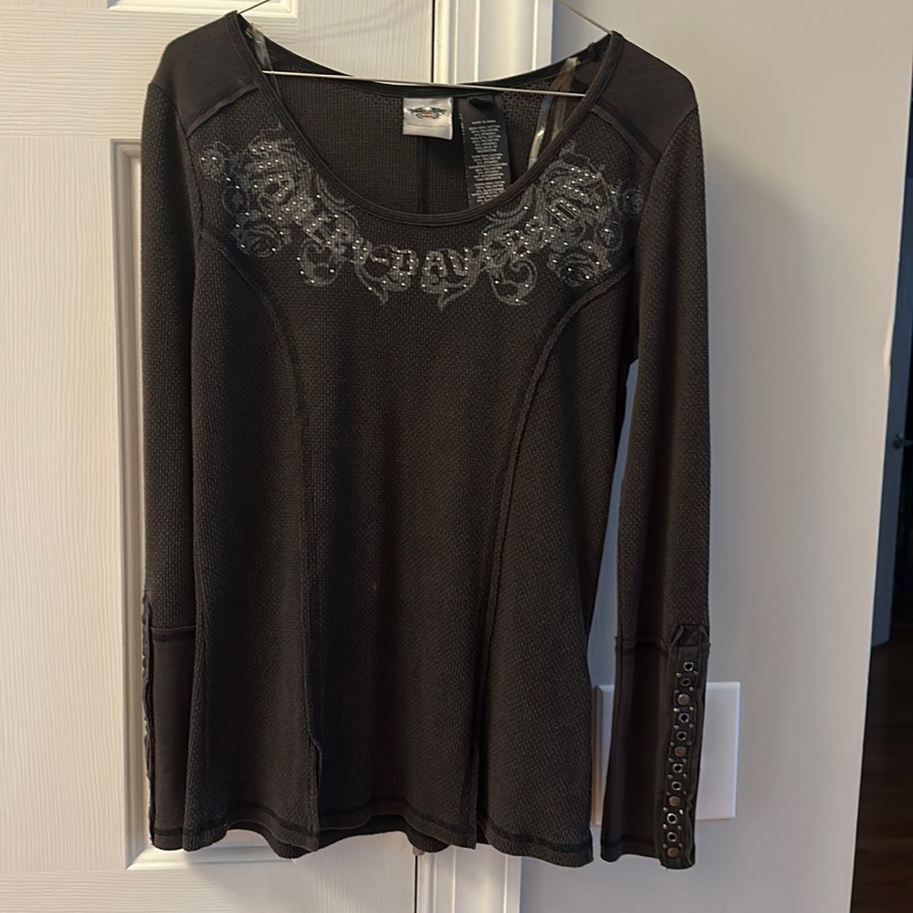 Harley Davidson bohemian style top-long sleeve